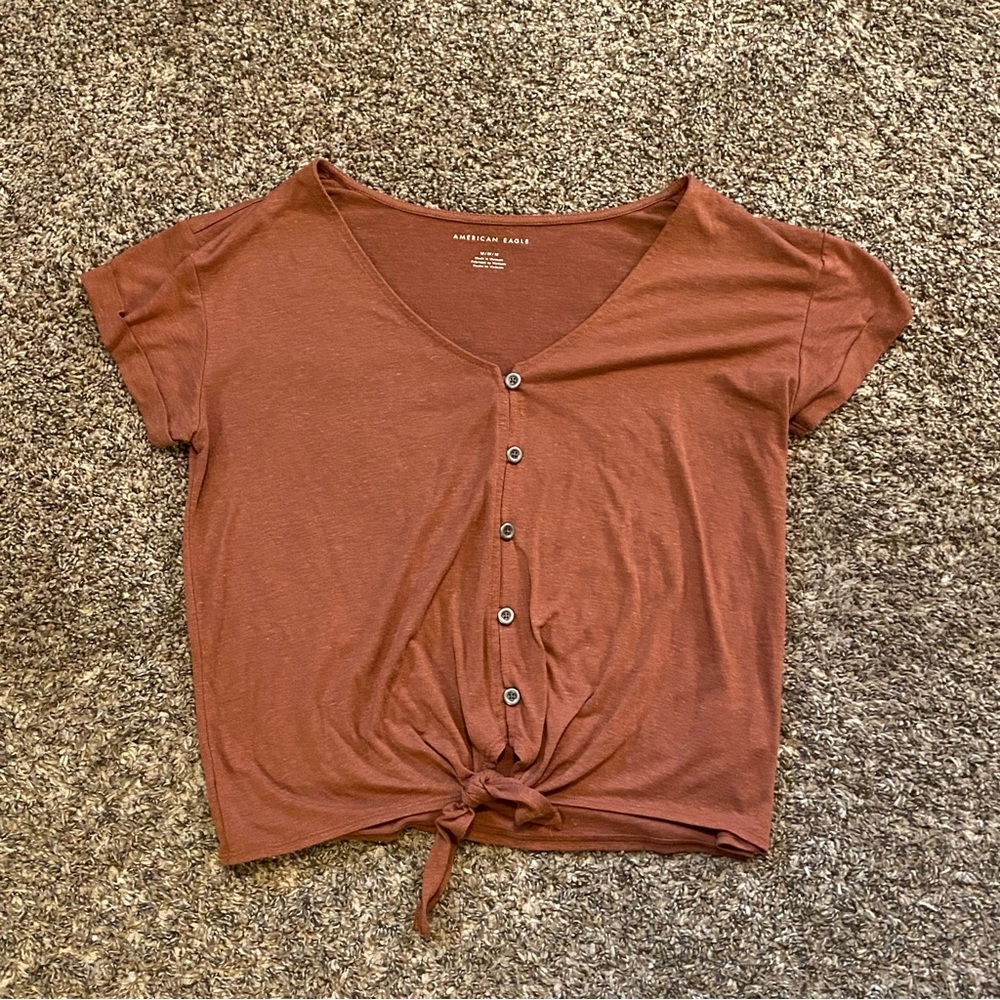 AE orange crop top